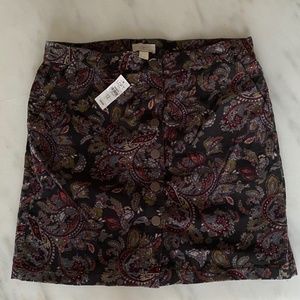 Women's Loft Paisley Patterned Skirt